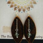 Leather Earrings With Stone